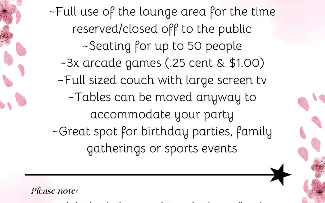 Book our Lounge!